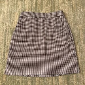 Mango Plaid Mini Skirt (Brown/Black)